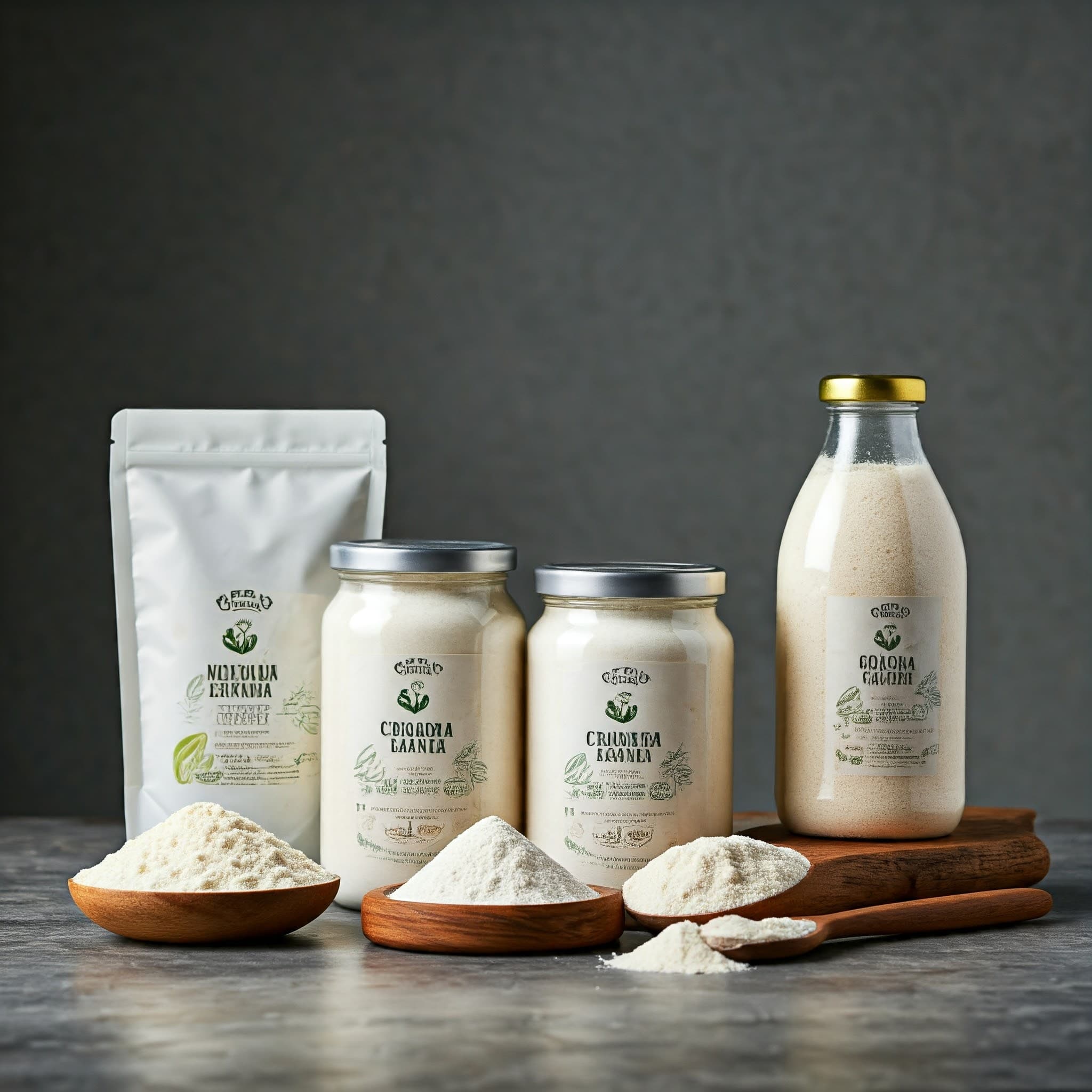 以木薯淀粉为主要成分的食品产品（AI生成的图片）