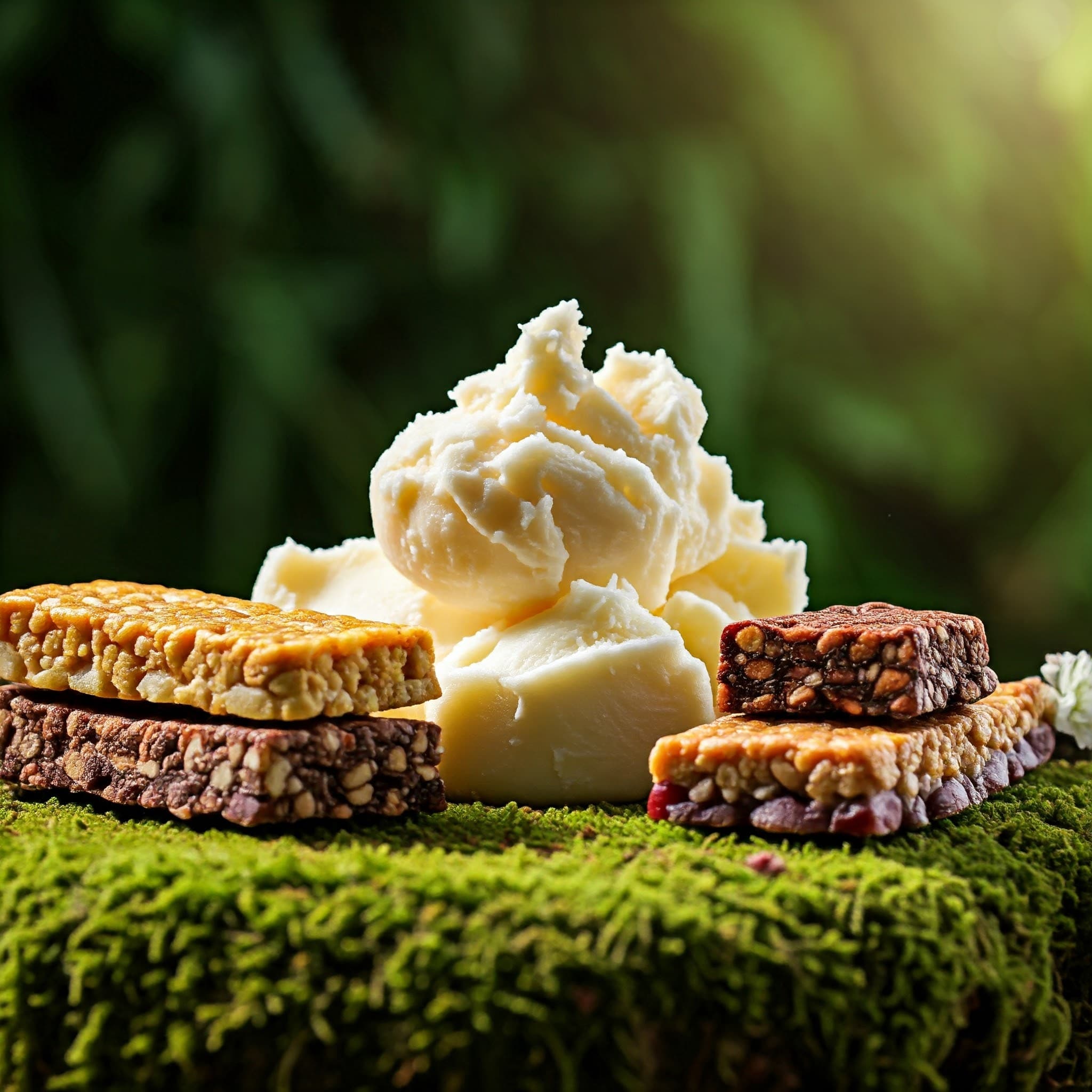 Energy bars with shea butter as a key ingredient (AI-generated Image)