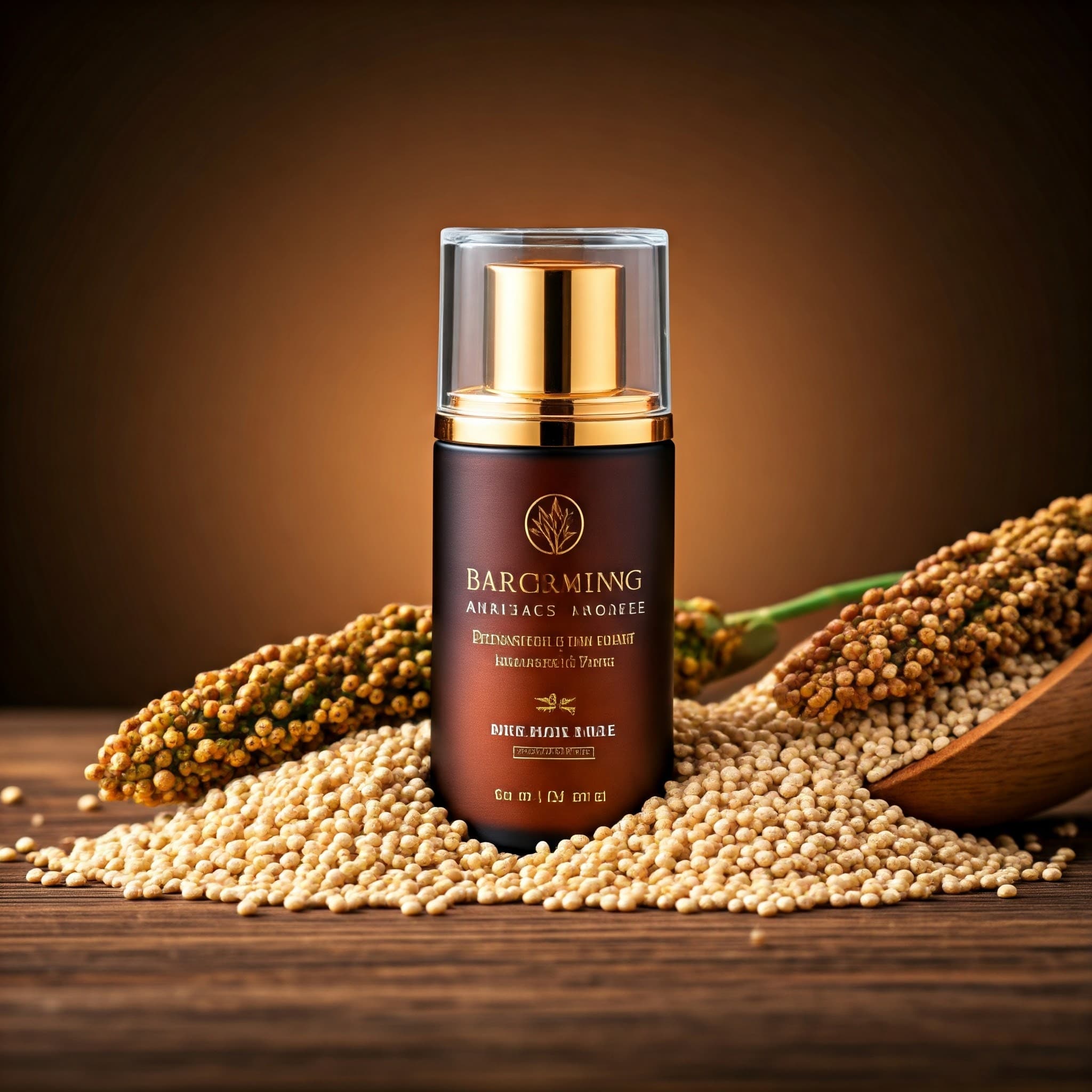 Produkt przeciwstarzeniowy z sorgo (Obraz wygenerowany przez AI)