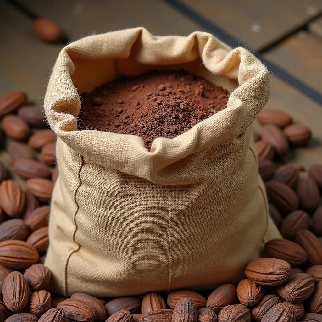 Bubuk Kulit Buah Kakao (Gambar yang dihasilkan AI)