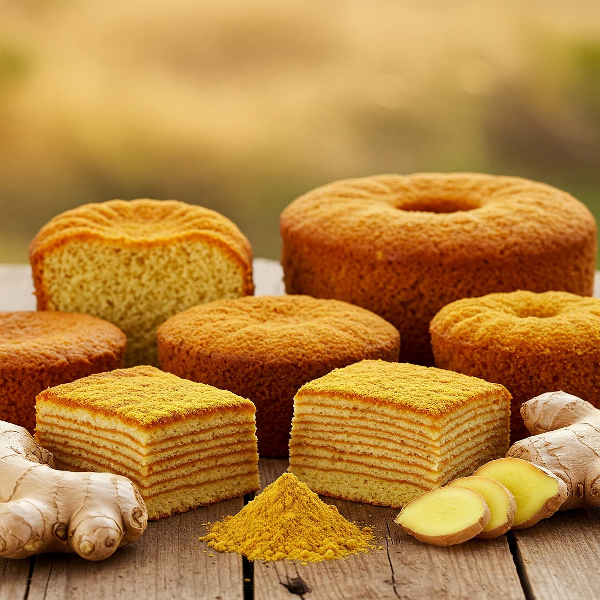 Gâteaux utilisant de la poudre de gingembre comme ingrédient (Image générée par IA)