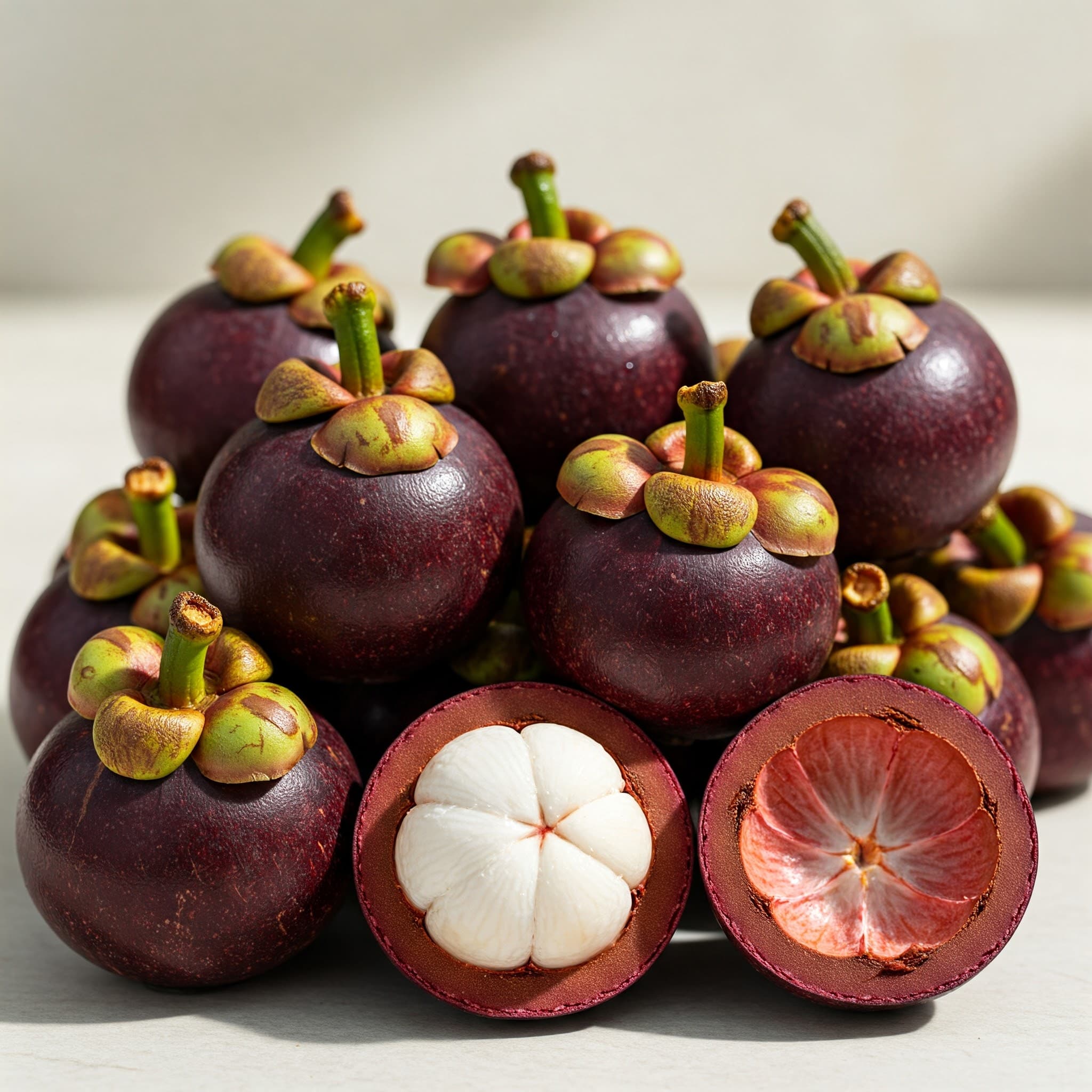 Mangostani freschi (immagine generata da IA)