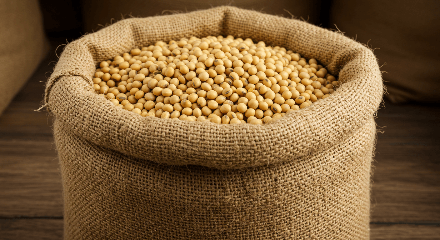 50kg 자루에 담긴 콩 (AI 생성 이미지)