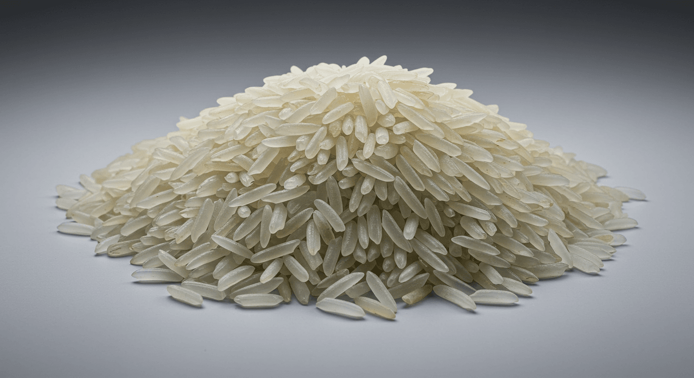 Riz Basmati à grains extra-longs de qualité supérieure (image générée par l'IA).