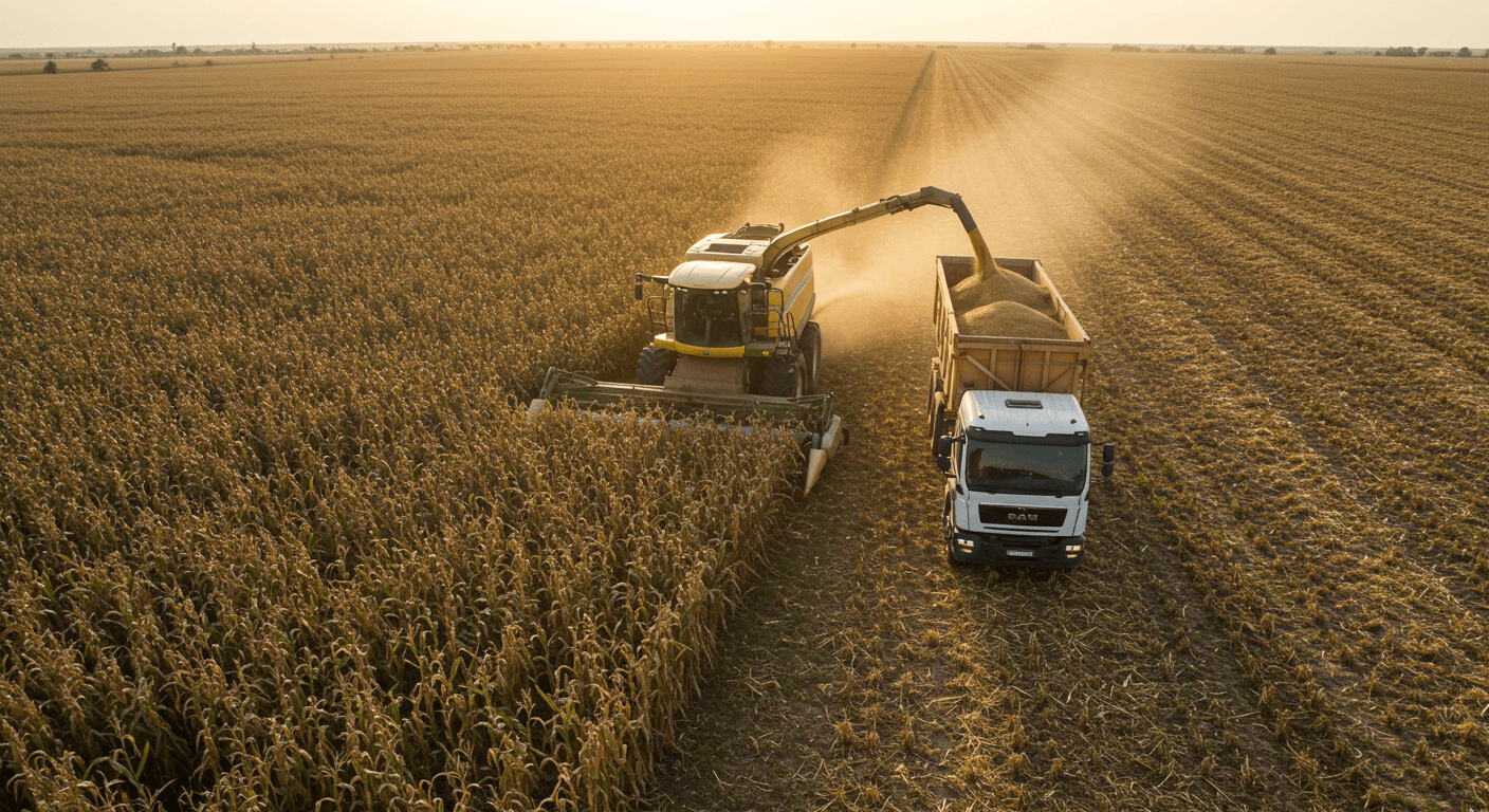 阿根廷的玉米收获（由人工智能生成的图像）